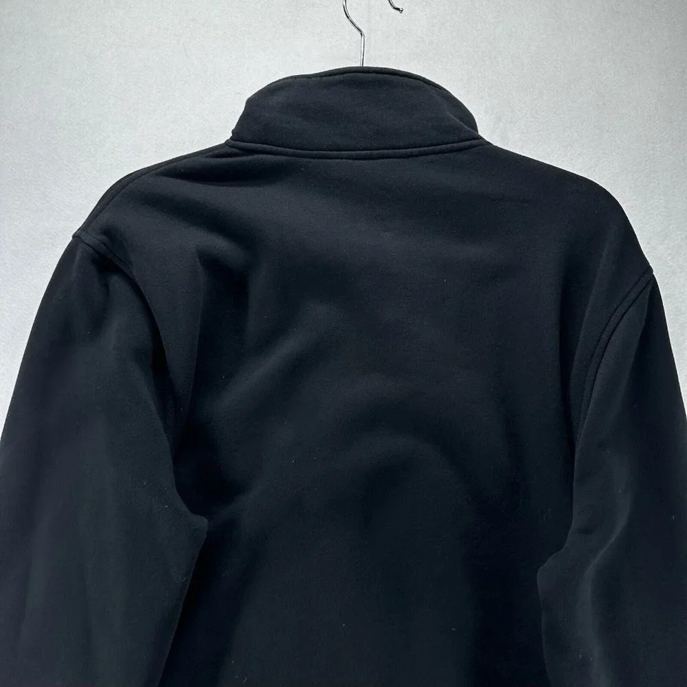 Michael Kors Sweatshirt Womens Sz L Fleece Lined 1/4 Zip Pullover Black - Picture 5 of 10